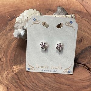 🩵NWT🩵 Jenny’s Jewels Children’s Australian Crystal Earrings Sterling Silver